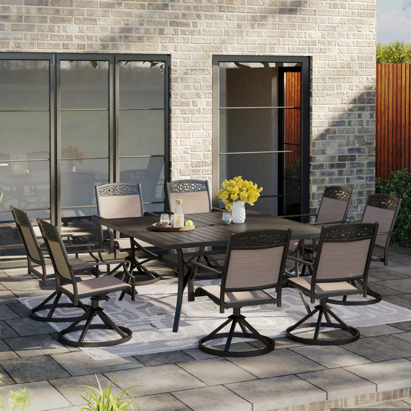 Lark Manor Ballarat Square 8 Person 60'' Long Dining Set with Anti